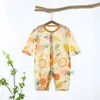 Macacão de Bebê, Classe A, 100% Algodão, Estilo Verão Fino, Roupa de Ar Condicionado para Bebê, Roupas de Bebê, Pijama para Recém-Nascido, Roupa de Casa