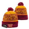 2026 Comercio Exterior Al por Mayor Nuevo Estilo Gorro de Punto con Pompón de Color Mixto, Gorro de Lana de Equipo de Fútbol, Jacquard de Doble Cara, Retro Artístico
