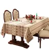 Toalha de Mesa de Natal Impermeável e à Prova de Óleo Sem Lavagem Atmosfera Vermelha Retrô Decoração de Mesa Retangular Toalha de Mesa