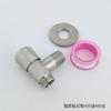 Válvula de triángulo de rosca de 4 puntos de acero inoxidable 304 para agua fría y caliente, grifo especial mini para lavadora, entrada de inodoro ultracorta