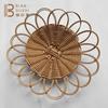 Decorações de Parede de Rattan Boêmio Nórdico Decorações de Parede Redondas Parede com Imitação de Rattan Decoração de Parede Suspensa para Sala de Estar de Pousada