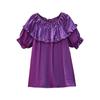 60,00 kg-175,00 kg Tamanho Grande Roupas Femininas Menina Cheinha Fresco Top Solto Folha de Lótus Manga Curta Camiseta Verão 2023 Novo Estilo