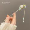 Pasador de Pelo con Borla de Rosa Estilo Antiguo Nuevo Estilo Chino Infantil Simple Moderno Alto Nivel Paso a Paso Mariposa Sensación Fresca Pasador de Pelo