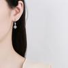 Pendientes de trébol de cuatro hojas de plata esterlina S925, ligeros, elegantes, de lujo, con gancho para la oreja largo, joyería para todas las ocasiones, regalo para novia.