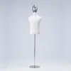 Maniquí de Cabeza Electrochapada de Medio Cuerpo para Tienda de Ropa Soporte de Exhibición Estilo Coreano Maniquí para Escaparate Maniquí de Tienda de Ropa para Hombre