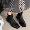 Botas Chelsea Lavadas de Couro de Alta Qualidade Estilo Europeu e Americano Outono e Inverno 2026 Novas Botas Curtas de Couro Genuíno de Salto Baixo para Mulheres