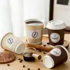 Vasos Desechables de Papel Kraft, Vasos Espesos para Té de Leche, Grado Alimenticio, Personalizables, con Tapas, para Llevar y Uso Comercial, Vasos de Café