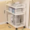 Estante Móvil para Mochilas Escolares Debajo de la Mesa Cesta de Almacenamiento Almacenamiento en Casa Almacenamiento de Escritorio Artefacto de Almacenamiento Carrito con Ruedas Estantería de Almacenamiento