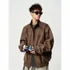 Chamarra LUUD para hombre de primavera, antiarrugas, no requiere planchado, con cuello alto, hecha de una mezcla de Tencel Lyocell con un corte deconstruido, resembling una chamarra bomber
