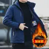 Abrigo de Invierno para Hombre para Exterior con Forro Polar, Chaqueta de Algodón Gruesa, Cortavientos, Cálido, Impermeable, Ropa para Clima Frío, Talla Grande, Traje de Montañismo