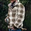 2023 Nueva Estación Independiente Transfronteriza Europea y Americana Otoño/Invierno Sudadera Casual de Franela con Felpa y Bolsillo con Botones