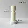 Vela Perfumada Blanca Simple Estilo Escandinavo con Sentido de Atmósfera, Decoración del Hogar, Decoración de Boda, Vela de Forma Geométrica Cilíndrica