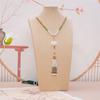 Estilo antigo seda macia longo retro Tan colar estilo Tang cavalo rosto vestido Hanfu acessórios Ming borla volta colar de nuvem para mulheres