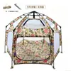 Barraca infantil, barraca pequena para uso doméstico, barraca de acampamento, casa de brincar para bebê transfronteiriça, barraca hexagonal, Amazon, barraca dobrável, atacado