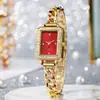 Nuevo Reloj Rectangular de Moda para Mujer Pulsera Estilo Mujer Fiesta Estudiante Nicho Correa de Acero Alto Grado Temperamento Reloj de Mujer