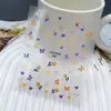 Série Duyuer Adesivos de Unha Populares Estilo Influenciador Realista com Suporte Adesivo para Decoração de Unhas DIY
