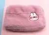 Nueva Bolsa de Maquillaje de Peluche Simple Linda ins Nubes Oso Sonriente Bolsa de Lavado de Manos Bolsa de Almacenamiento de Maquillaje