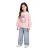 Sudadera Negra Ni Mumi para Niñas Otoño 2026 Nueva Elegante Top con Cuello de Muñeca para Niñas Mayores Ropa Infantil Versátil