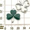 Venda Quente Transfronteiriça Pingente de Trevo Irlandês com Gotejamento Verde Liga Pingente Pulseira DIY Colar Acessórios de Joias