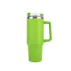 Copo de Carro com Alça 40oz Aço Inoxidável 304 com Canudo Copo Térmico Copo de Gelo a Vácuo Grande Capacidade Copo Portátil para Uso no Carro
