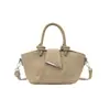 Yue Zi 2026 Otoño Temprano Nueva Cesta de Verduras Portátil Estilo Coreano Bolso Cubo Gran Capacidad Bolso de Hombro Único Bolso Cruzado con Textura de Lichi
