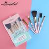 Traje de brochas de maquillaje rosa Ramila brocha para sombra de ojos brocha roja Palito para sombra de ojos herramientas de maquillaje de belleza 5 Piezas L0781