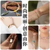 Ágata de cuarzo natural con forma de lazo y agujero pasante, accesorios de joyería hechos a mano de alta gama para pulseras y collares, venta al por mayor