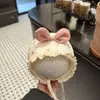 Gorro de Primavera para Bebé, Lindo Gorro con Protección para las Orejas, Lindo Gorro para Bebé con Lazos, Gorro Dulce y Elegante de Primavera y Verano para Niños Pequeños