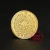 Monedas conmemorativas mayas, monedas de oro con forma de reloj de sol piramidal, monedas de oro y plata estadounidenses, monedas de oro y plata aztecas mexicanas, monedas extranjeras