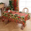 Mantel navideño estampado, mantel floral festivo, mantel navideño nuevo, fabricante de manteles, manteles temáticos estilo americano al por mayor