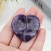 Piedra de la suerte Ágata Cristal Piedra Semipreciosa Corazón Piedra para el Pulgar Forma de Corazón Piedra de Descompresión Olvidadiza Piedra de Sanación por Cristal