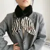 Cachecol de Pelúcia Inverno Tendência, Gola Cruzada de Pelo Versátil da Moda Nicho Cachecol de Pelo Quente Atacado