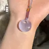 Colgante de Piedra Ojo de Gato con Cierre de Paz para Mujer, Collar de Calcedonia con Cierre Ruyi Multicolor, Nuevos Accesorios de Estilo Chino Nacional, Suministro Mayorista para Transmisión en Vivo