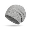 Otoño e Invierno Nuevo Gorro de Lana Baotou para Deportes al Aire Libre Hombres y Mujeres Protección para los Oídos Holgado que Muestra la Cara Gorro de Punto Suelto