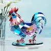 Adornos de Acrílico Impresión Plana 2D Transfronterizos Coloridos Cristal Pavo Real Búho Rana Hormiga Decoraciones de Arte