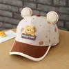 Gorros Infantiles para Primavera y Otoño, Gorra de Béisbol con Estampado de Osito para Niños y Niñas, Gorra de Béisbol Linda de Dibujos Animados para Exteriores