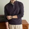 Suéter de Punto para Hombre 2026 Otoño/Invierno Cuello Alto Cremallera Jersey Suéter de Lana Estilo Old Money Color Sólido Jacquard Suéter Grueso