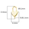 Prata de Lei S925 Coração Gota d'Água Botão DIY Colar Pulseira Fivela de Prata Fivela Lagosta em Formato de Coração Fivela de Conexão Fivela de Mola