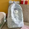 Mochila com Textura Borrada Gradiente Nevoado Estampa de Estrelas Mochila Pequena Doce Cool para Menina Estudante Festa Viagem de Férias