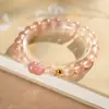 Pulsera de Cristal con Perlas de Cristal Natural Optimizada Pulsera Versátil de Nicho Joyería de Moda de Lujo Ligero Venta al por Mayor para Mujeres