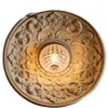 Estilo Europeu Rattan Flor Gesso Grande Redondo Suporte de Lâmpada Sala de Estar de Villa de Conceito Aberto Lustre de Cristal Decoração de Teto Placa Redonda Personalizado