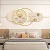 Pintura Decorativa Moderna Simples de Cabeceira Pintura de Luz Pintura de Luz Luxo Leve Fundo Creme Pintura de Parede Murais de Quarto