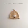 Chapéu de Bebê Coreano Ins Outono e Inverno Quente Tricotado Chapéu de Chupeta para Bebê Menino e Menina Meses Pequenos Chapéu de Lã à Prova de Vento