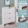 Zapatero Ultra Delgado de 17 cm para Entrada del Hogar, Económico Simple Moderno Gabinete de Almacenamiento, Zapatero Pequeño Multifuncional Estrecho de Cubo Basculante