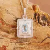 Collar Retro de Plata S925 con Piedras Preciosas de Colores para Mujer Joyería de Tanzanita Topacio Peridoto Zafiro Natural Venta al por Mayor