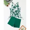 Bikini europeo y americano 2026 comercio exterior talla grande traje de baño, hecho a medida sexy transfronterizo estampado hawaiano calzones tipo boxer para mujer