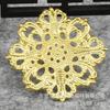 Faça Você Mesmo Acessórios de Cobre Banhados a Ouro Real 24K Acessório de Cabelo Nupcial Base Quadrada Vazada 40mm Peça Floral para Fazer Grampo de Cabelo A220