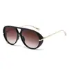 Nuevas Gafas Metálicas Estilo Piloto Marco Grande Tendencia Retro Minimalista Transfronterizas Protección UV Estilo Rana Doble Puente Gafas de Sol