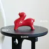 Adornos de Caballo de Cerámica, Gato de Cerámica Caballo Tang, Burro de Cerámica para Sala de Estar Entrada, Artículos Decorativos Creativos, Adornos de Mascota de Té, Caballo Mecedora