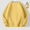Casaco masculino grosso com forro de lã para outono e inverno, roupa de casal para estudantes, jaqueta de veludo quente com gola redonda